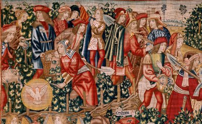 Le paiement du denier (deuxième tapisserie de la série) - Flemish School