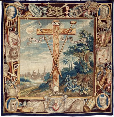 Tapisserie flamande. La Glorification de la Sainte Croix. 17ème siècle. Propriété de l