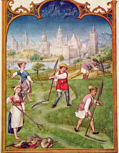 Le mois de juin : Fenaison, du Breviarium Grimani, c.1515 - Flemish School