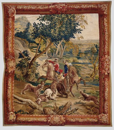 Tapisserie de chasse, probablement Bruxelles, première moitié du XVIIIe siècle - Flemish School
