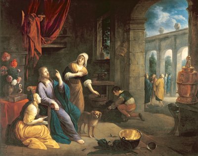Jésus chez Marthe et Marie - Flemish School