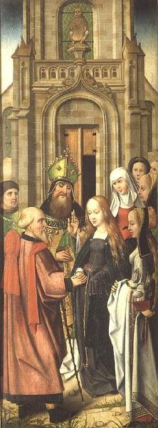 M.25 Le Mariage de la Vierge, début du XVIe siècle (panneau droit du triptyque) - Flemish School