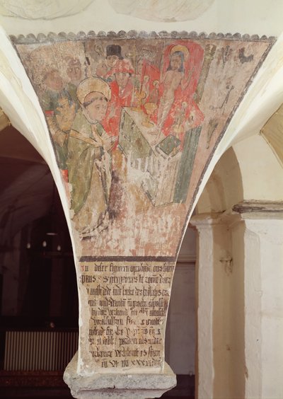Messe de Saint Grégoire, fresque de la crypte - Flemish School