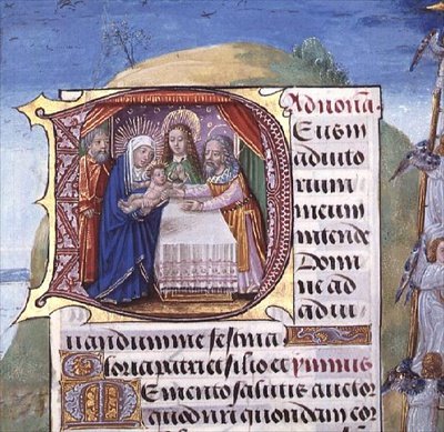 Ms 1058-1975 f.85r Initiale historiée 