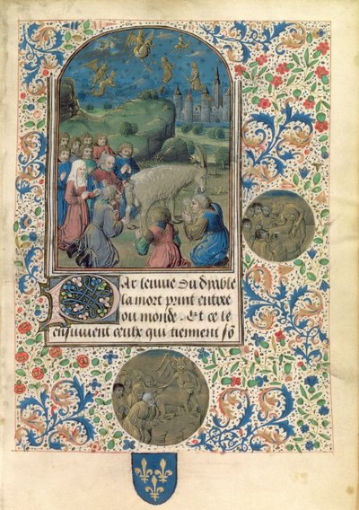 Ms Fr 961 f.1 Sorcières ou hérétiques adorant le diable sous forme de chèvre - Flemish School