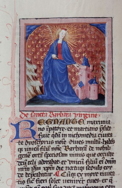 Ms Gen 1111 Page de la Legenda Aurea, Bruges, vers 1400-10 - Flemish School