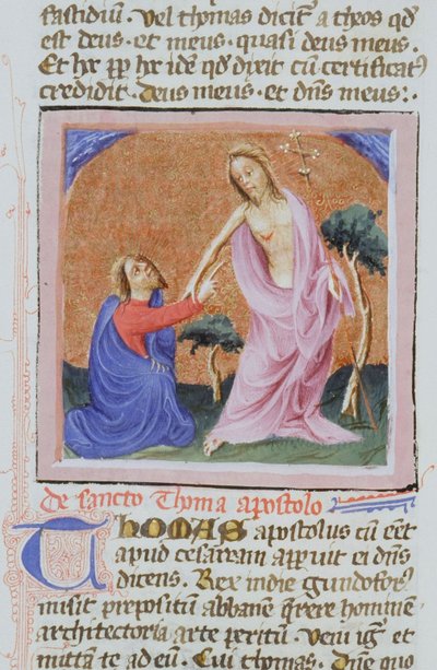 Page de la Legenda Aurea, Bruges, vers 1400-10 - Flemish School