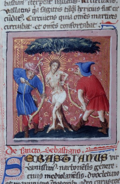 Page de la Legenda Aurea, Bruges, vers 1400-10 - Flemish School
