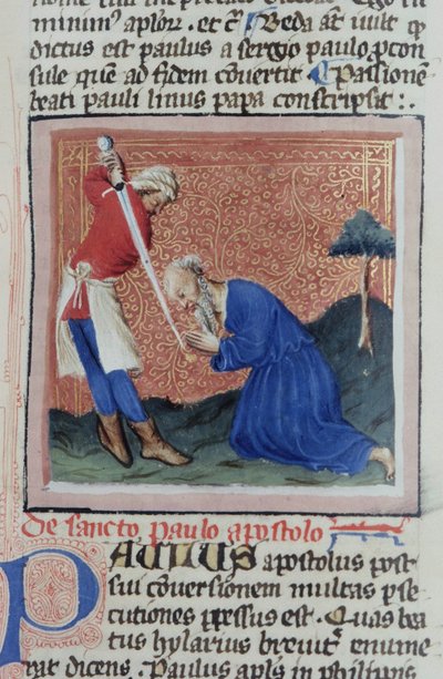 Page de la Legenda Aurea, Bruges, vers 1400-10 - Flemish School