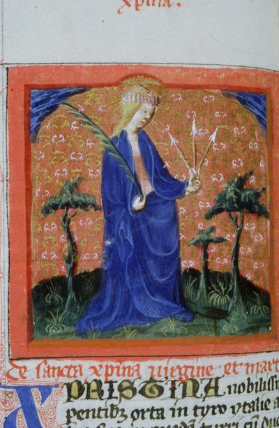 Page de la Legenda Aurea, Bruges, vers 1400-10 - Flemish School