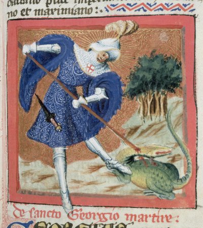 Saint Georges et le dragon, de La Légende dorée par Jacques de Voragine (vers 1228-98) - Flemish School