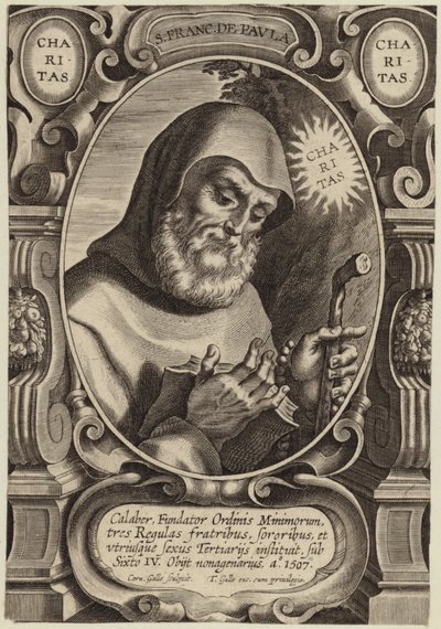 Portrait de Saint François de Paule - Flemish School