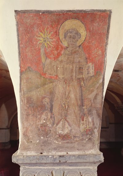 Saint Bernardin de Sienne, fresque de la crypte - Flemish School