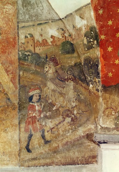Saint Guido, fresque de la crypte, c.1480-1540 - Flemish School