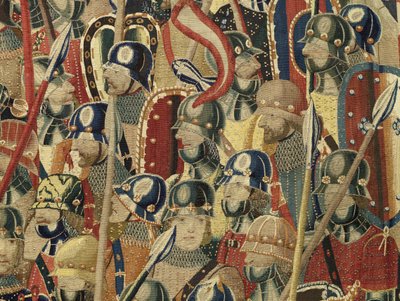Tapisserie montrant les conquêtes du roi Alphonse V du Portugal, Tournai (détail) - Flemish School