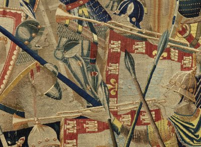 Tapisserie montrant les conquêtes du roi Alphonse V du Portugal, Tournai (détail) - Flemish School