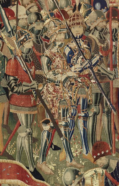Tapisserie montrant les conquêtes du roi Alphonse V du Portugal (Conquistas de Alfonso V de Portugal), Tournai. (détail) - Flemish School