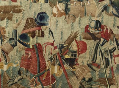 Tapisserie montrant les conquêtes du roi Alphonse V du Portugal (Conquistas de Alfonso V de Portugal), Tournai. (détail) - Flemish School