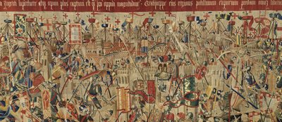 Tapisserie montrant les conquêtes du roi Alphonse V du Portugal (Conquistas de Alfonso V de Portugal), Tournai. (détail) - Flemish School