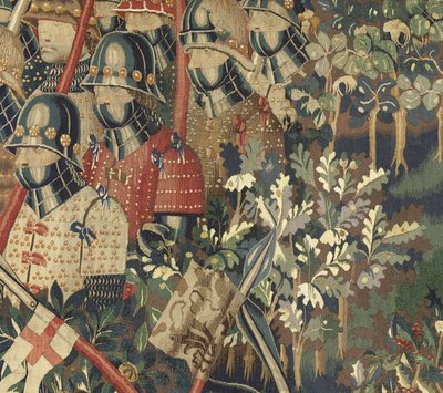 Tapisserie montrant les conquêtes du roi Alphonse V du Portugal (Conquistas de Alfonso V de Portugal), Tournai. (détail) - Flemish School