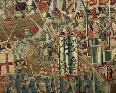 Tapisserie montrant les Conquêtes du roi Alphonse V de Portugal (Conquistas de Alfonso V de Portugal), Tournai. (détail) - Flemish School