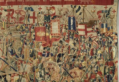 Tapisserie montrant les conquêtes du roi Alphonse V du Portugal - Flemish School