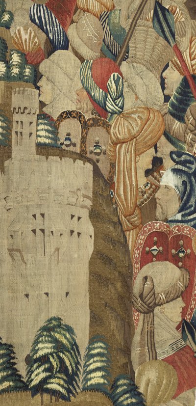 Tapisserie montrant les conquêtes du roi Alphonse V du Portugal - Flemish School