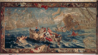 La bataille de La Hogue, mai 1692, de la série La Science militaire, Atelier de Judocus de Vos, c.1715-24 - Flemish School