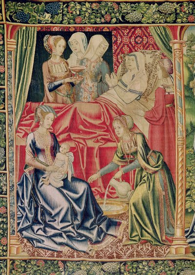La Naissance de la Vierge, Atelier de Bruxelles, vers 1510 - Flemish School