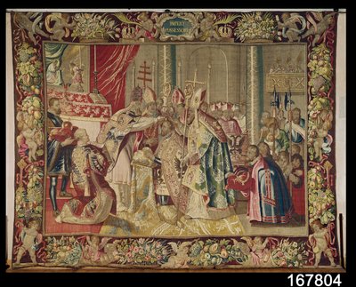 Le Couronnement de Charles V de la Tapisserie de Charles Quint, vers 1630-40 - Flemish School