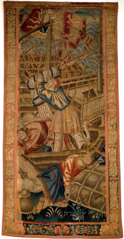 Les Portugais en Inde - Tapisserie flamande de Tournai du premier quart du XVIe siècle - Musée de la Marine de Lisbonne (Portugal) - Flemish School