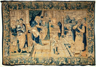 Les collections universitaires. Tapisserie flamande. Moïse brise la couronne de Pharaon. Oudenaarde. 350x510cm. Vers 1550. - Flemish School