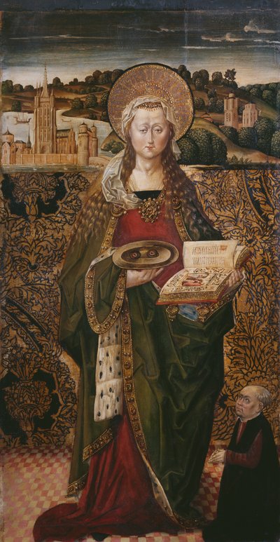 Triptyque, Sainte Lucie, panneau gauche - Flemish School