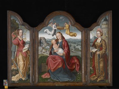 Triptyque avec la Vierge et l