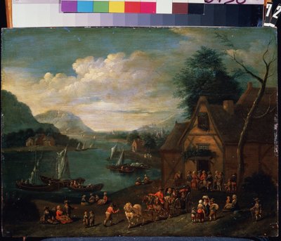 Une taverne sur le rivage - Flemish School