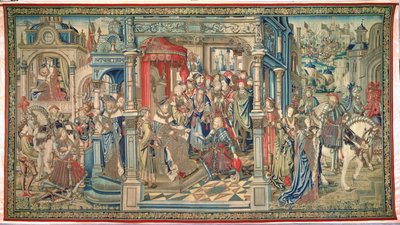 Urie le Hittite envoyé à la mort, Tapisserie de David et Bethsabée, c.1510-15 - Flemish School