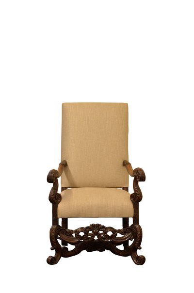Fauteuil en noyer, vers 1660 - Flemish School