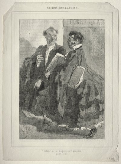 Crinolinographies (Costume de la magistrature proposé pour 1857) - Félicien Rops