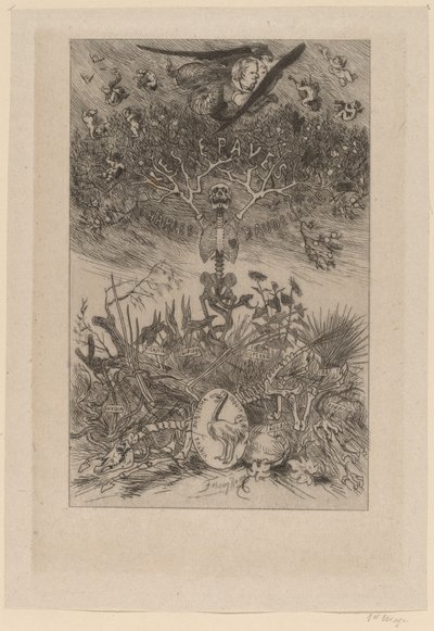 Frontispice : Les Épaves, 1868 - Félicien Rops