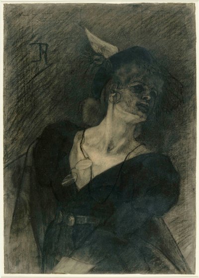La femme au lorgnon, vers 1870 - Félicien Rops
