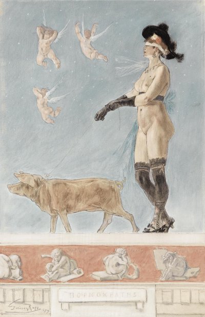 Pornokrates La Dame au cochon - Félicien Rops
