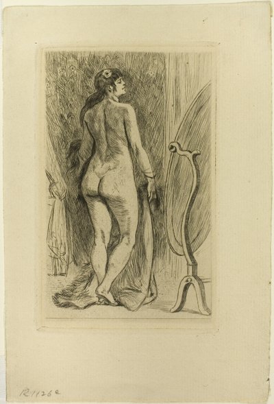 Femme debout avec une fourrure - Félicien Rops