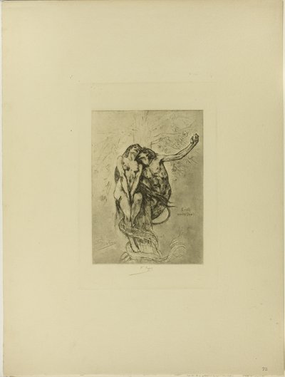 La tentation ou la pomme - Félicien Rops