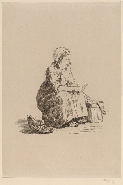 La petite éplucheuse de pommes de terre - Félicien Rops