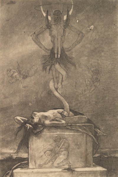 Le Sacrifice, des Sataniques, vers 1882 - Félicien Rops