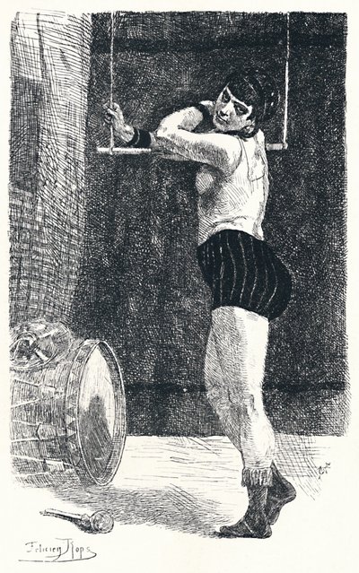 La Femme avec le Trapèze, vers 1875, 1896 - Félicien Rops