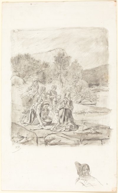 Les Lavandières - Félicien Rops