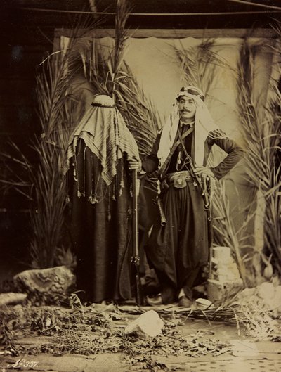 Couple syrien en vêtements traditionnels - Félix Bonfils