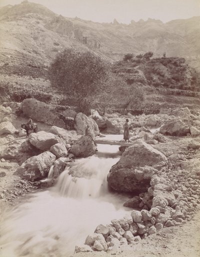 Cous du Kadisha, Mont Liban, 1860-80, imprimé vers 1870 - Félix Bonfils