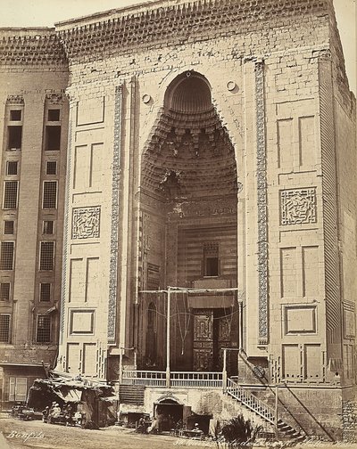 Porte de la mosquée du Sultan Hassan, au Caire, Égypte - Félix Bonfils